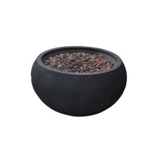 Gas- Feuerstelle Modeno York aus Faserbeton, Schwarz