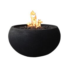 Gas- Feuerstelle Modeno York aus Faserbeton, Schwarz