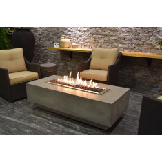 Loungetisch mit Gas Feuerstelle Elementi Granville, Hellgrau