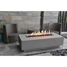 Loungetisch mit Gas Feuerstelle Elementi Granville, Hellgrau