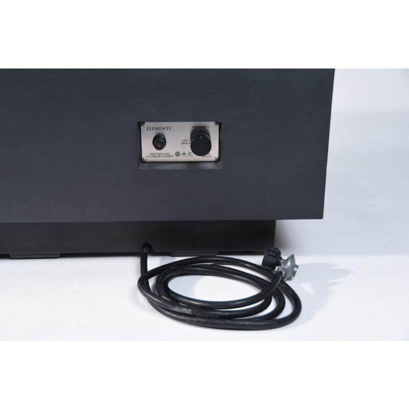 Loungetisch mit Gas Feuerstelle Elementi Granville, Dunkelgrau