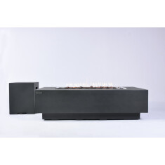 Loungetisch mit Gas Feuerstelle Elementi Granville, Dunkelgrau