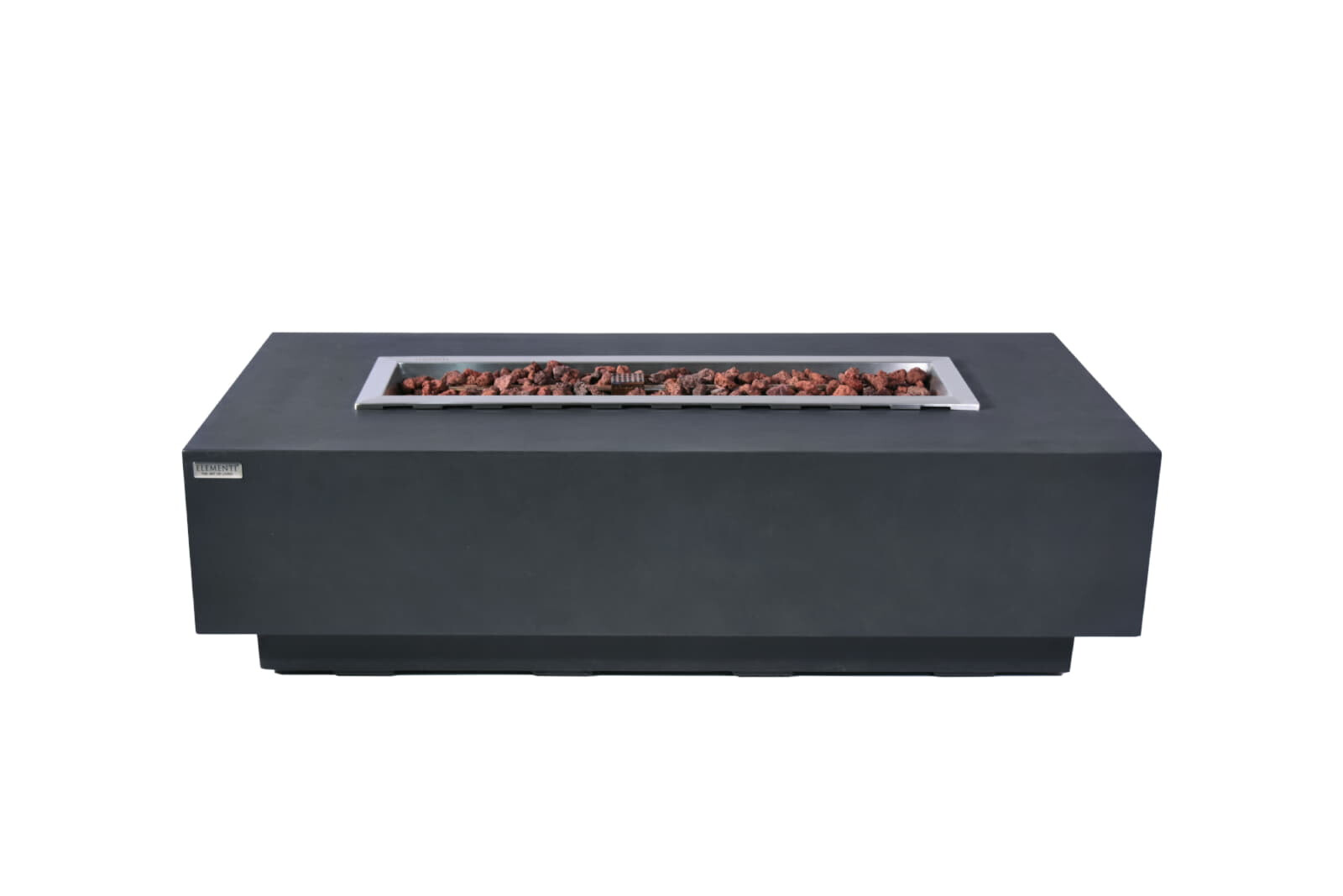 Loungetisch mit Gas Feuerstelle Elementi Granville, Dunkelgrau