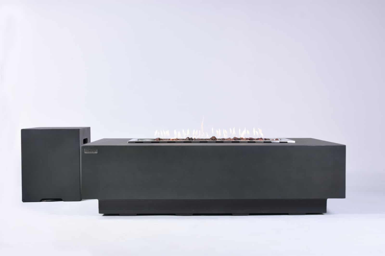 Loungetisch mit Gas Feuerstelle Elementi Granville, Dunkelgrau