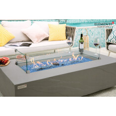 Loungetisch mit Gas Feuerstelle Elementi+ Meteora, Spacegrau