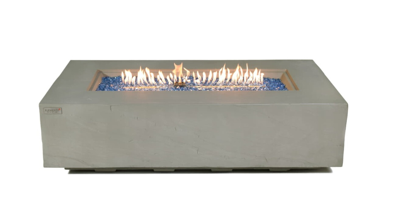 Loungetisch mit Gas Feuerstelle Elementi+ Meteora, Spacegrau