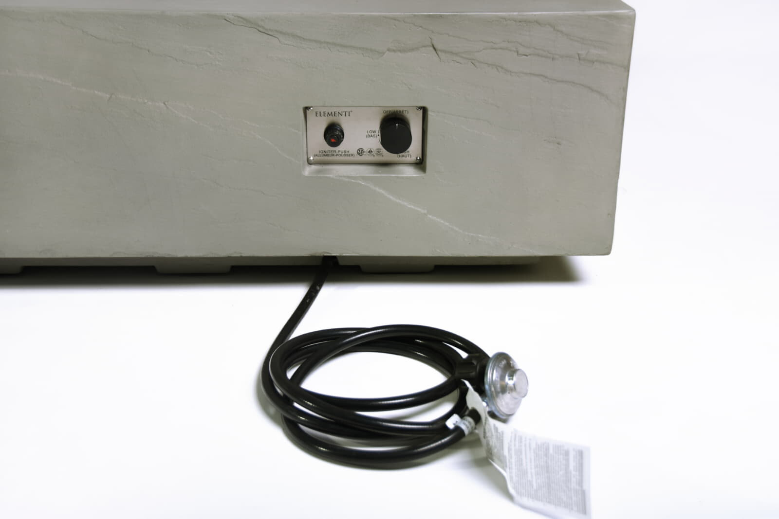 Loungetisch mit Gas Feuerstelle Elementi+ Meteora, Spacegrau