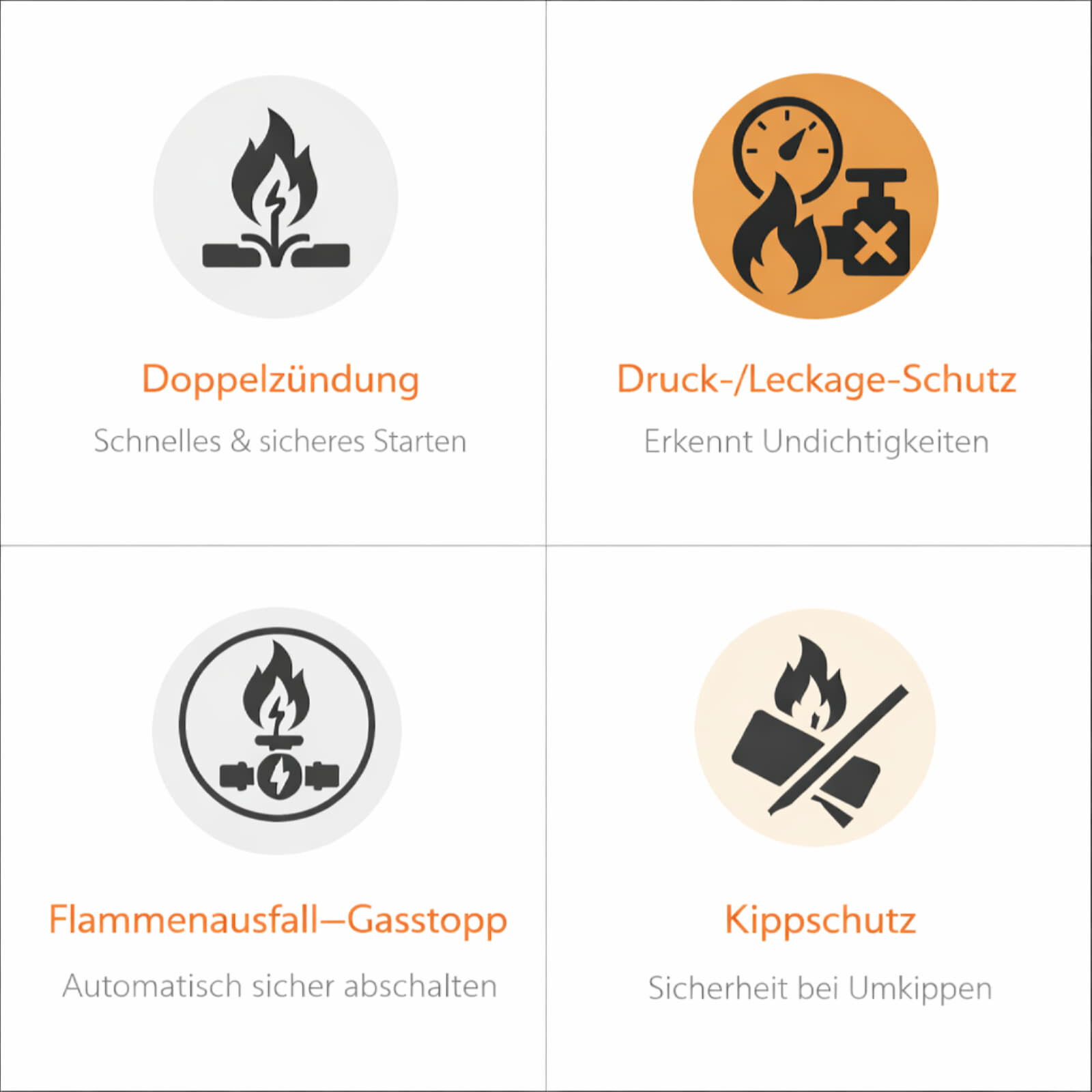 Loungetisch mit Gas Feuerstelle Elementi+ Meteora, Spacegrau