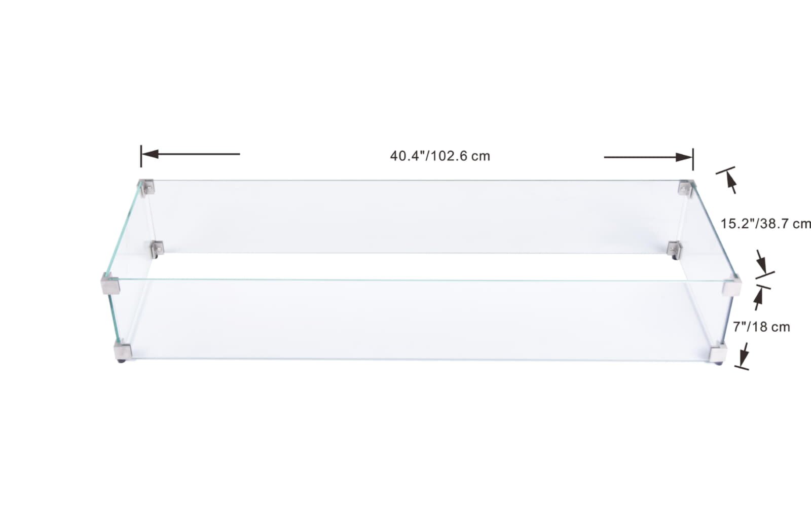 Elementi rechteckiger Windschutz für Meteora, Positano