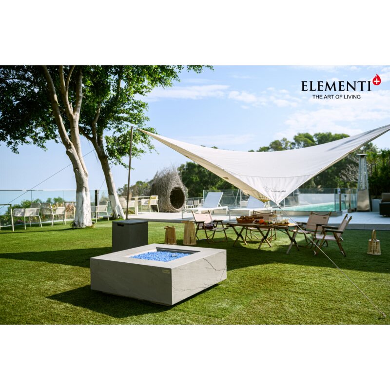 Loungetisch mit Gas Feuerstelle Elementi+ Capertee, Spacegrau