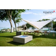 Loungetisch mit Gas Feuerstelle Elementi+ Capertee, Spacegrau