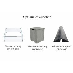 Loungetisch mit Gas Feuerstelle Elementi+ Capertee, Spacegrau