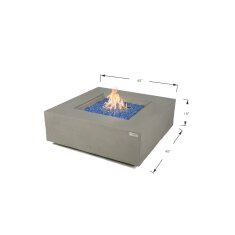 Loungetisch mit Gas Feuerstelle Elementi+ Capertee, Spacegrau
