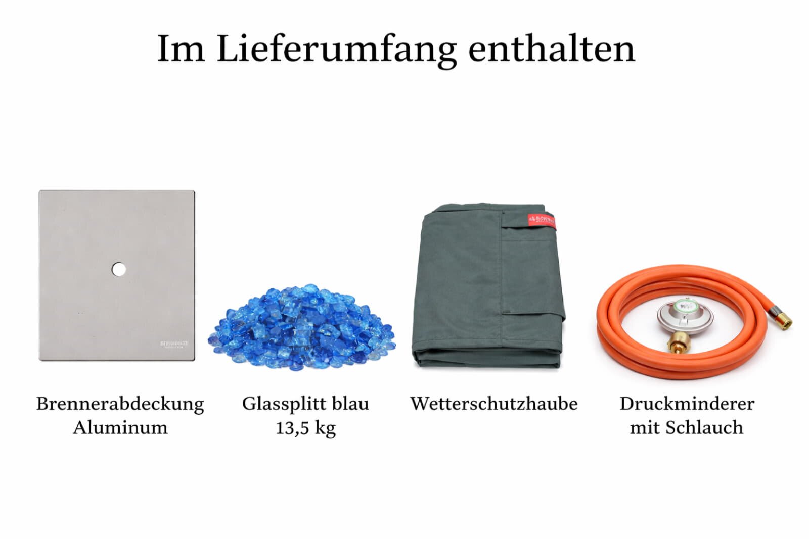 Loungetisch mit Gas Feuerstelle Elementi+ Capertee, Spacegrau