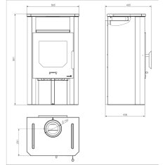 Kaminofen Wamsler Cube Typ 108-10 - 6 kW