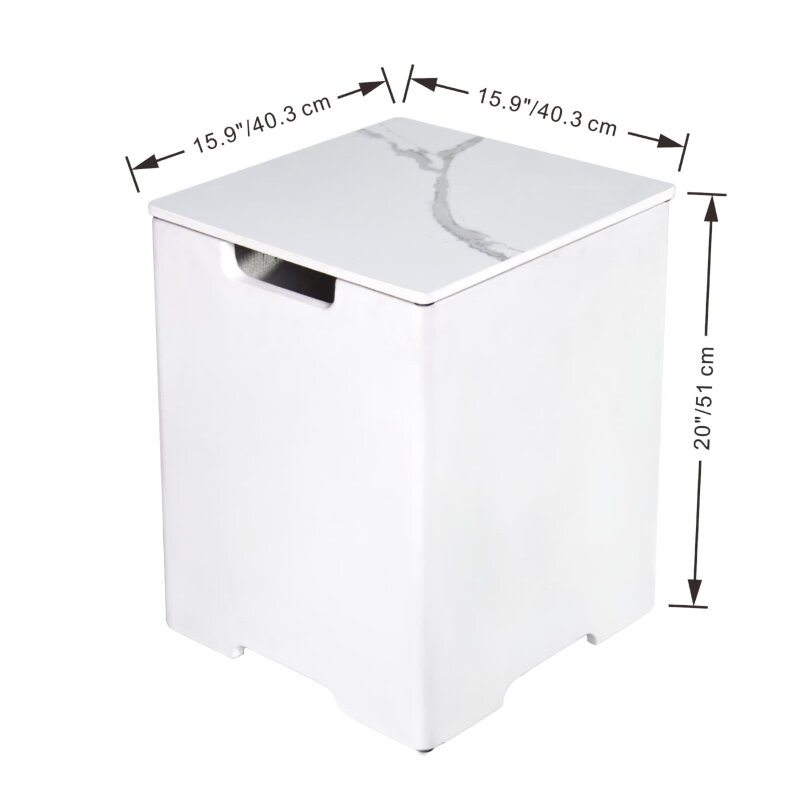 Elementi Gasflaschenabdeckung, marmor- Optik, Weiß