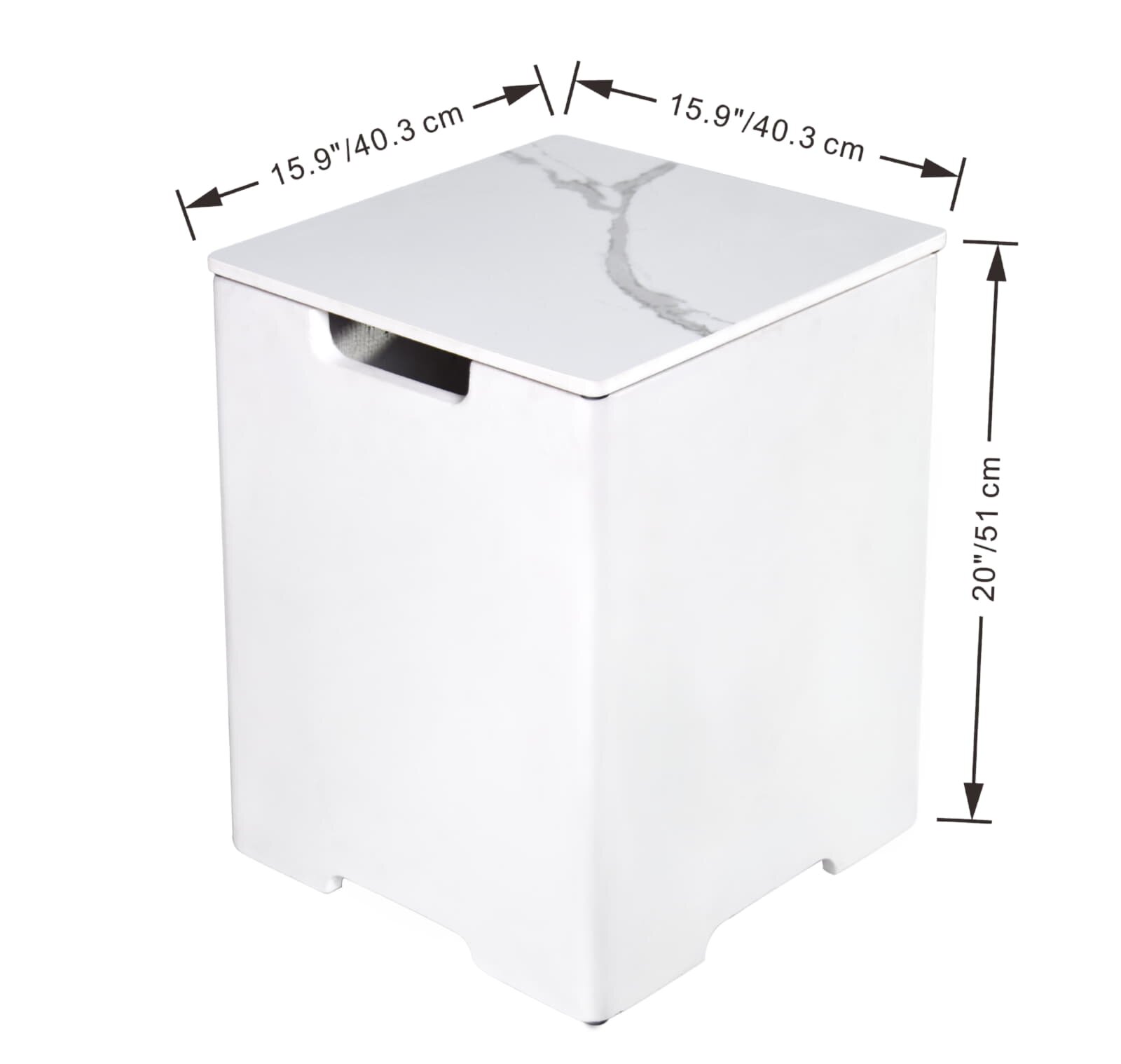 Elementi Gasflaschenabdeckung für Athens, Weiß