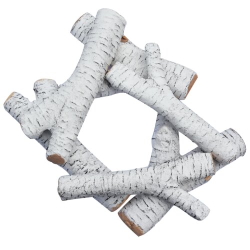 Elementi keramische Kaminholzscheite in weiß...