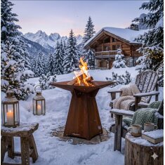 Feuerschale Vulx Fuego aus Cortenstahl