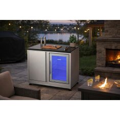 Vivandio quub Grillmodul mit Kühlschrank, silber