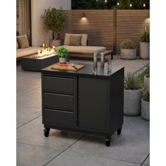 Vivandio quub System Grill Beistellwagen, mattschwarz