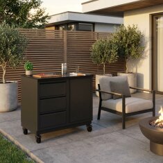 Vivandio quub System Grill Beistellwagen, mattschwarz