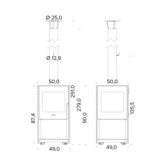 Außenkamin Vulx by Hwam Cubis aus Cortenstahl