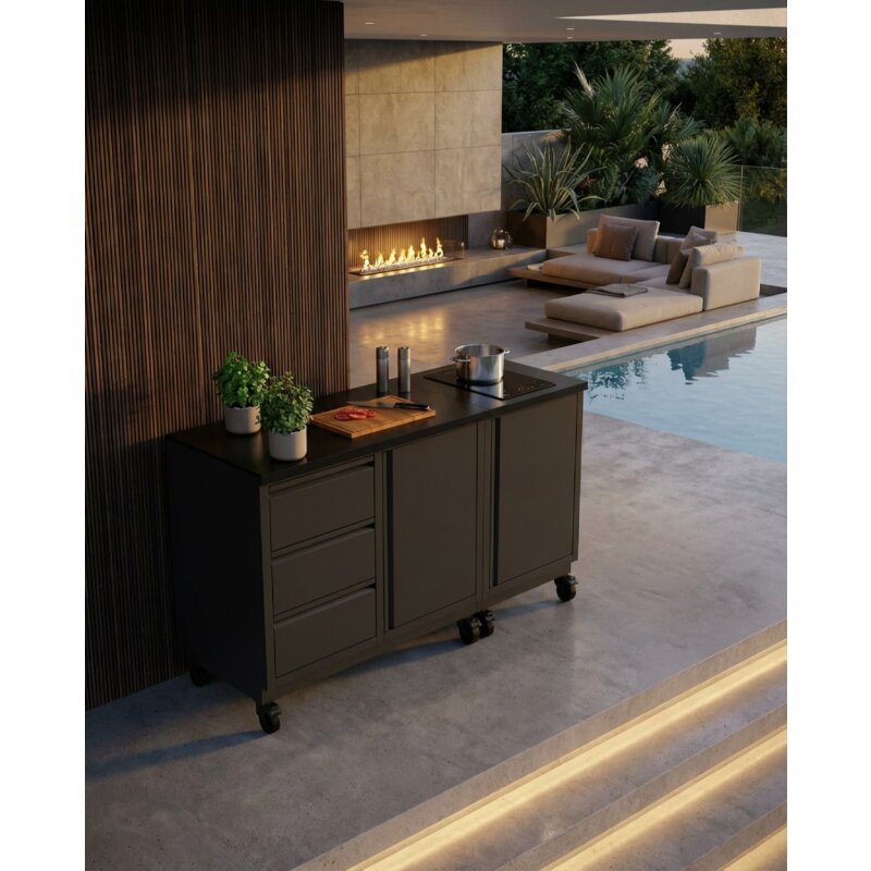 Vivandio quub Outdoor Kochstation, Mattschwarz