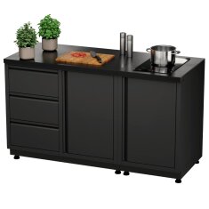 Vivandio quub Outdoor Kochstation, Mattschwarz