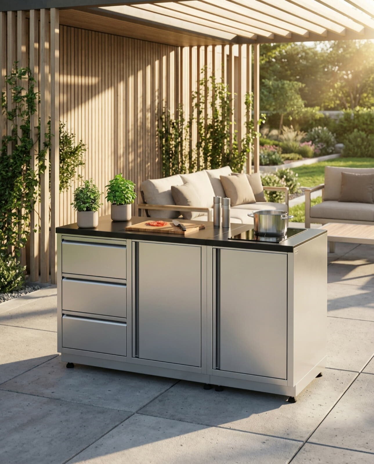 Vivandio quub Outdoor Kochstation, Silber