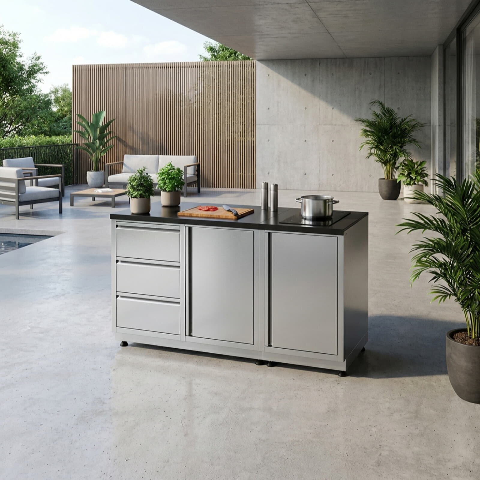 Vivandio quub Outdoor Kochstation, Silber