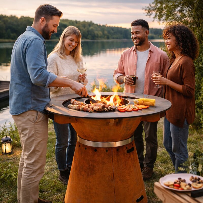 Grilltisch Vulx by Hwam Fusion - 110cm, Cortenstahl