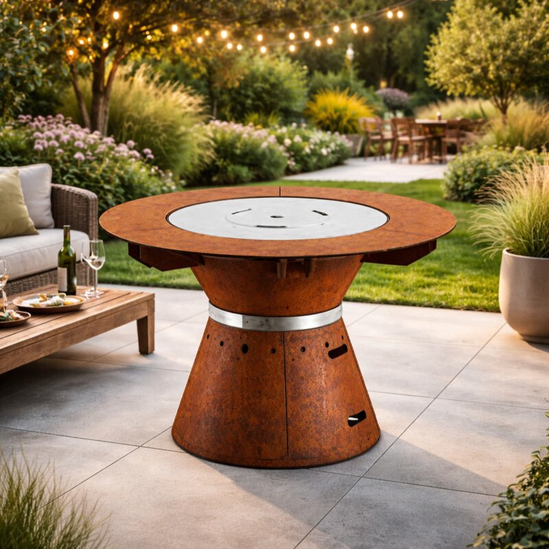 Grilltisch Vulx by Hwam Fusion - 80cm, Cortenstahl