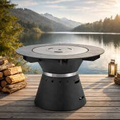 Grilltisch Vulx by Hwam Fusion - 80cm, schwarzlackierter Stahl