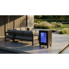 Vivandio quub Mobiler Kühlschrank für Garten & Pool, Mattschwarz