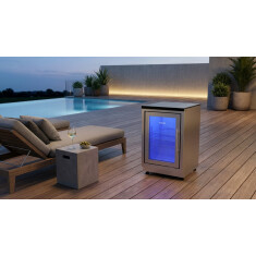 Vivandio quub Mobiler Kühlschrank für Garten & Pool, Silber