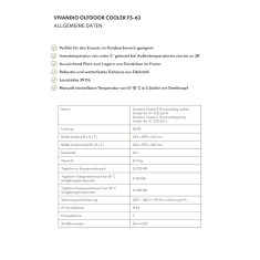 Vivandio quub Mobiler Kühlschrank für Garten & Pool, Silber