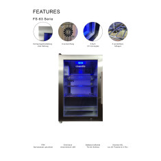 Vivandio quub Outdoorküche mit Grill fyre x, Kühlschrank, Arbeitsplatte, Silber