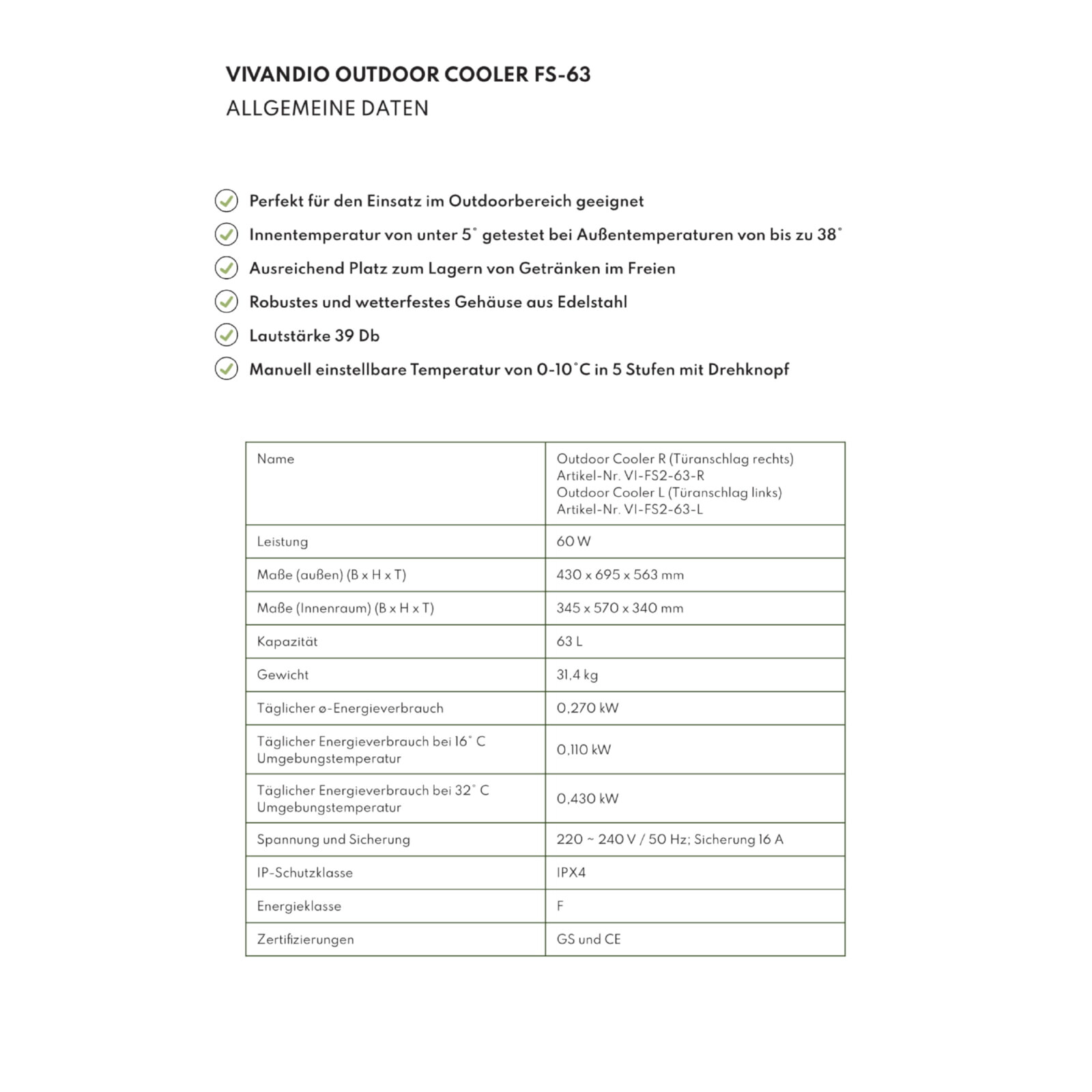 Vivandio quub Outdoorküche mit Grill fyre x, Kühlschrank, Arbeitsplatte, Mattschwarz