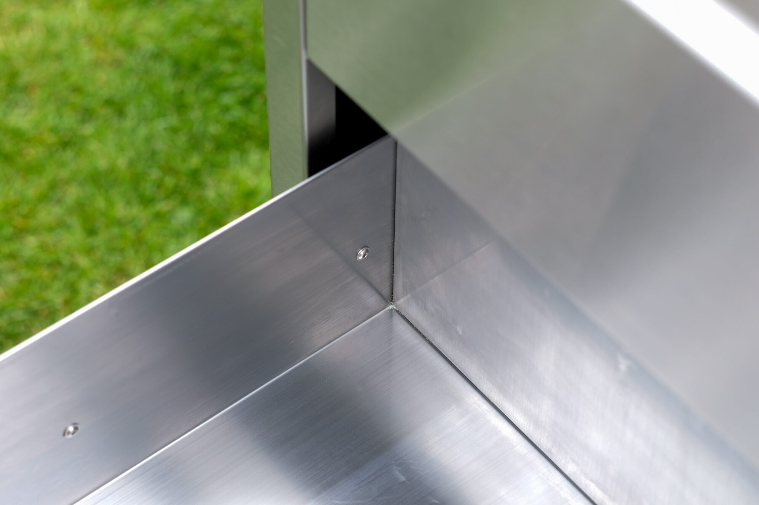 Vivandio quub Outdoorküche mit Grill fyre x, Kühlschrank, Kochfeld, Silber