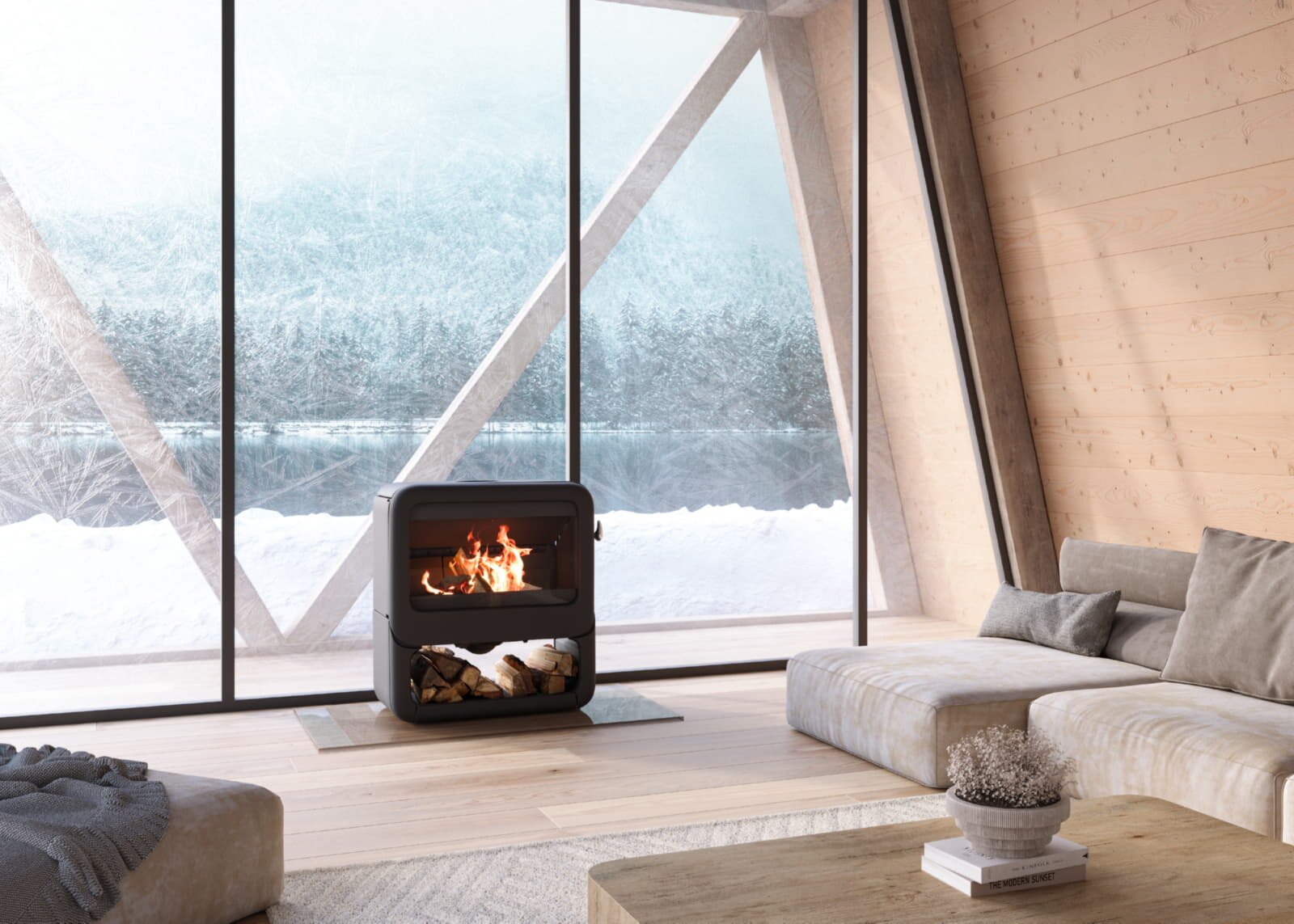 Kaminofen Gussofen Dovre ROCK 500 WB - 9 kW - Schwarz