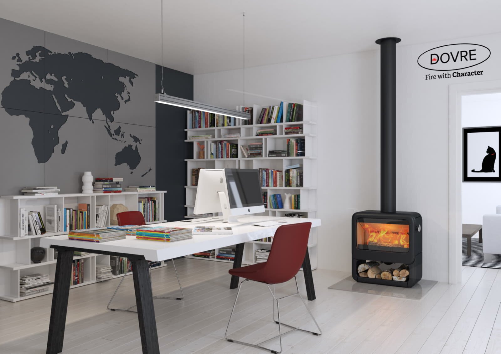 Kaminofen Gussofen Dovre ROCK 500 WB - 9 kW - Schwarz