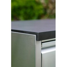 Vivandio quub mobile Outdoorküche mit Grill fyre x, Kühlschrank & Arbeitsplatte, Silber