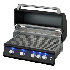 Vivandio quub mobile Outdoorküche mit Grill fyre x, Kühlschrank & Arbeitsplatte, Schwarz