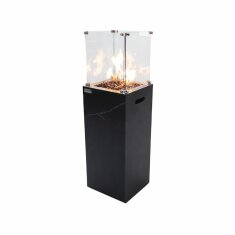 Gas Feuersäule Elementi+ Yukon, Marmor Optik,...