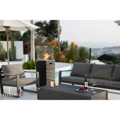 Gas Feuers&auml;ule Elementi+ Yukon, Marmor Optik, Bulgarien Schwarz