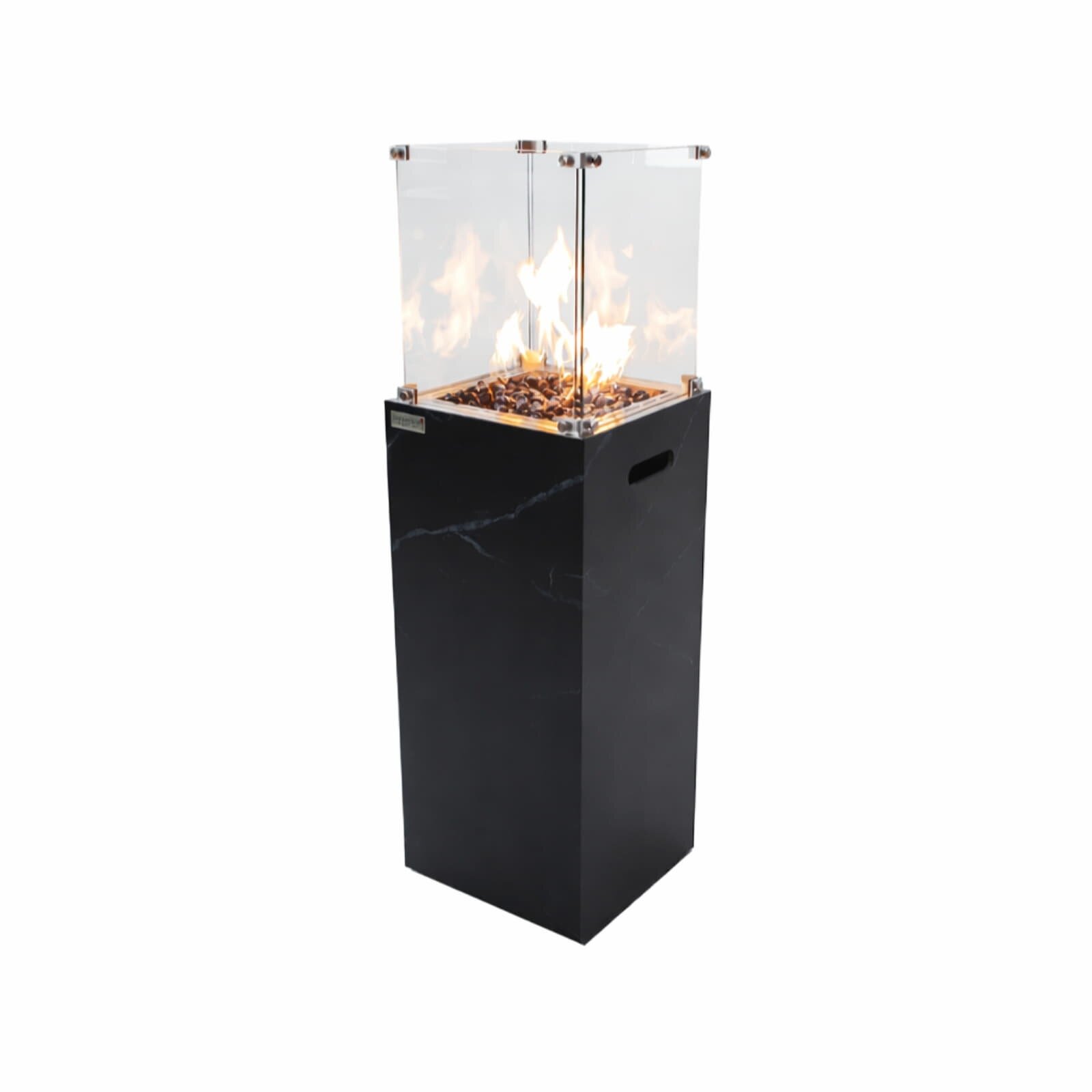 Gas Feuersäule Elementi+ Yukon, Marmor Optik, Bulgarien Schwarz