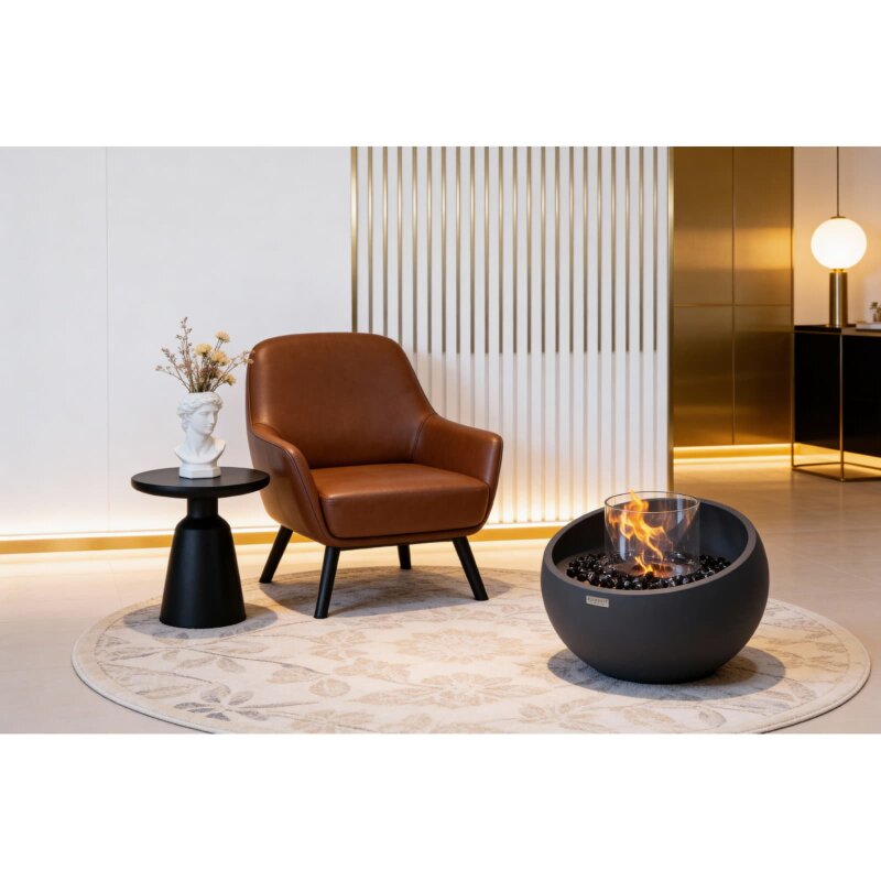 Bio Ethanol Feuerstelle Elementi Firenze, Schieferschwarz