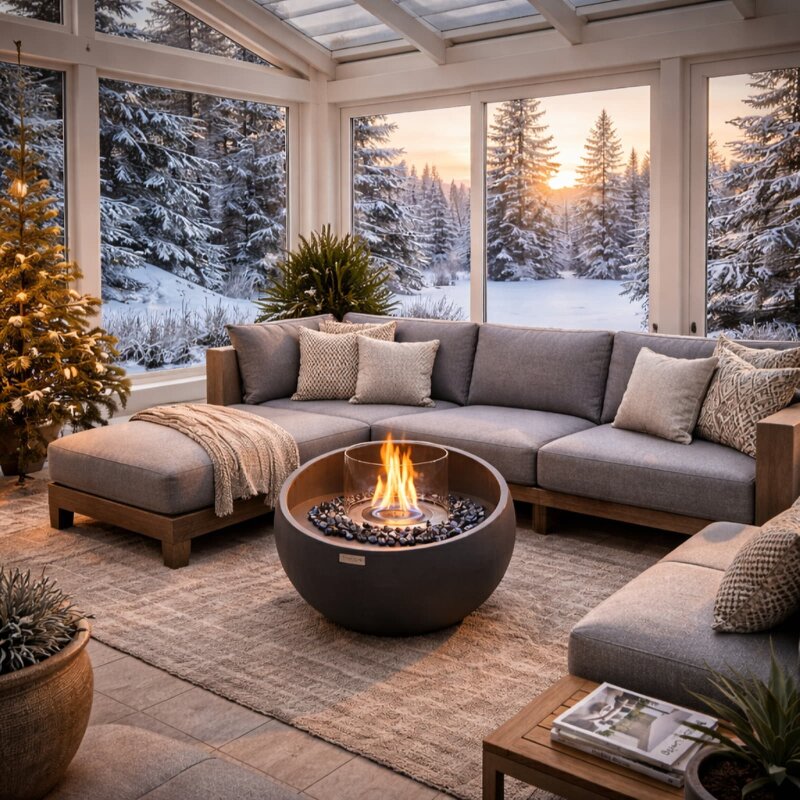 Bio Ethanol Feuerstelle Elementi Firenze, Schieferschwarz