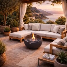 Bio Ethanol Feuerstelle Elementi Firenze, Schieferschwarz